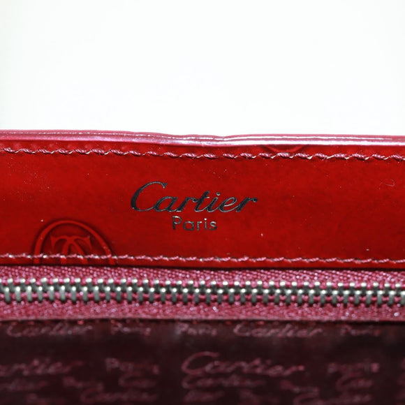 Chloe Hand Bag Patent leather Red Gold Auth bs32969V