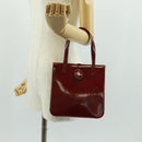 Chloe Hand Bag Patent leather Red Gold Auth bs32969V-25