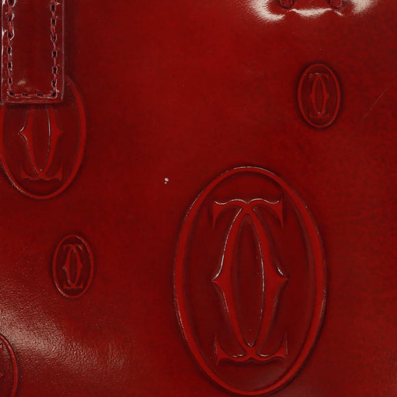 Chloe Hand Bag Patent leather Red Gold Auth bs32969V