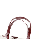 Chloe Hand Bag Patent leather Red Gold Auth bs32969V-14