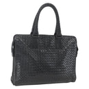 BOTTEGA VENETA INTRECCIATO Hand Bag Leather Black 194669 Auth bs32970-1