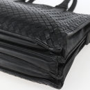 BOTTEGA VENETA INTRECCIATO Hand Bag Leather Black 194669 Auth bs32970-10