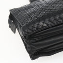 BOTTEGA VENETA INTRECCIATO Hand Bag Leather Black 194669 Auth bs32970-13