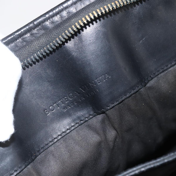 BOTTEGA VENETA INTRECCIATO Hand Bag Leather Black 194669 Auth bs32970