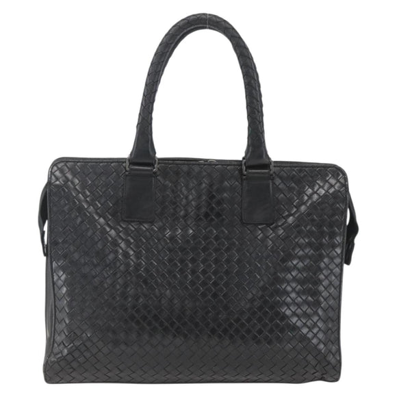 BOTTEGA VENETA INTRECCIATO Hand Bag Leather Black 194669 Auth bs32970