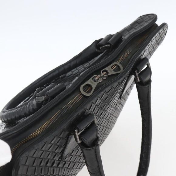 BOTTEGA VENETA INTRECCIATO Hand Bag Leather Black 194669 Auth bs32970