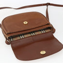 Burberrys Shoulder Bag Leather Brown Gold Auth bs32972-10