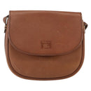 Burberrys Shoulder Bag Leather Brown Gold Auth bs32972-13
