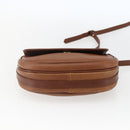 Burberrys Shoulder Bag Leather Brown Gold Auth bs32972-5