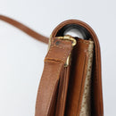 CELINE Macadam Canvas Shoulder Bag PVC Beige Gold Auth bs32974-10