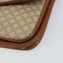 CELINE Macadam Canvas Shoulder Bag PVC Beige Gold Auth bs32974-14