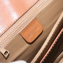 CELINE Macadam Canvas Shoulder Bag PVC Beige Gold Auth bs32974-20