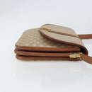 CELINE Macadam Canvas Shoulder Bag PVC Beige Gold Auth bs32974-3