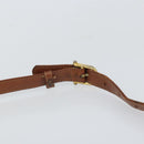 CELINE Macadam Canvas Shoulder Bag PVC Beige Gold Auth bs32974-8