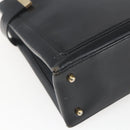 GUCCI Hand Bag Leather Black Gold 000 2113 0564 Auth bs32975-11