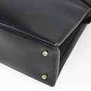 GUCCI Hand Bag Leather Black Gold 000 2113 0564 Auth bs32975-12
