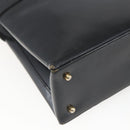 GUCCI Hand Bag Leather Black Gold 000 2113 0564 Auth bs32975-13