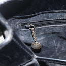 GUCCI Hand Bag Leather Black Gold 000 2113 0564 Auth bs32975-15