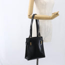 GUCCI Hand Bag Leather Black Gold 000 2113 0564 Auth bs32975-22