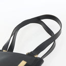 GUCCI Hand Bag Leather Black Gold 000 2113 0564 Auth bs32975-8