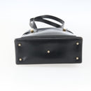 GUCCI Hand Bag Leather Black Gold 000 2113 0564 Auth bs32975-9