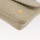 BALLY Shoulder Bag Leather Beige Gold Auth bs32976-14