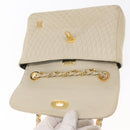 BALLY Shoulder Bag Leather Beige Gold Auth bs32976-10