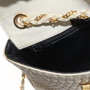 BALLY Shoulder Bag Leather Beige Gold Auth bs32976-21