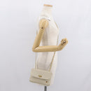 BALLY Shoulder Bag Leather Beige Gold Auth bs32976-23