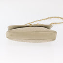 BALLY Shoulder Bag Leather Beige Gold Auth bs32976-5