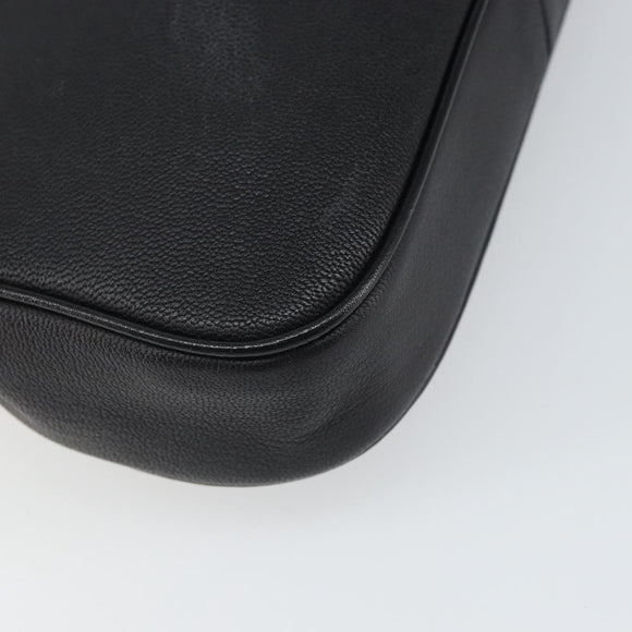 GIVENCHY Shoulder Bag Leather Black Gold Auth bs32977