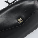 GIVENCHY Shoulder Bag Leather Black Gold Auth bs32977-14