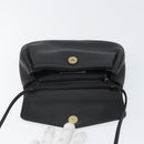 GIVENCHY Shoulder Bag Leather Black Gold Auth bs32977-15