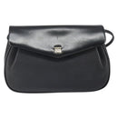 GIVENCHY Shoulder Bag Leather Black Gold Auth bs32977-2