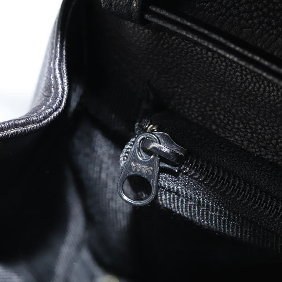 GIVENCHY Shoulder Bag Leather Black Gold Auth bs32977