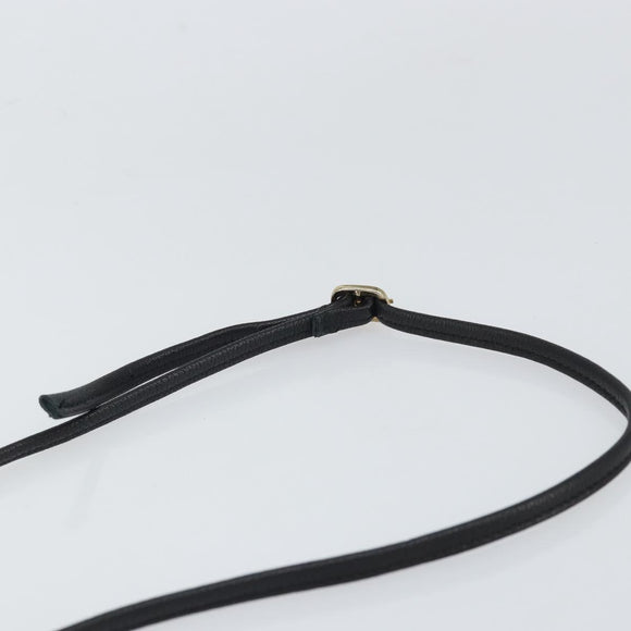 GIVENCHY Shoulder Bag Leather Black Gold Auth bs32977