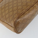 CELINE Macadam Canvas Shoulder Bag PVC Beige Gold Auth bs32978-14