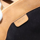 CELINE Macadam Canvas Shoulder Bag PVC Beige Gold Auth bs32978-18