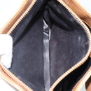 CELINE Macadam Canvas Shoulder Bag PVC Beige Gold Auth bs32978-22