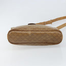 CELINE Macadam Canvas Shoulder Bag PVC Beige Gold Auth bs32978-5