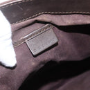 CELINE C Macadam Canvas Hand Bag Suede Brown Gold Auth bs32980-17