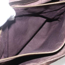 CELINE C Macadam Canvas Hand Bag Suede Brown Gold Auth bs32980-21