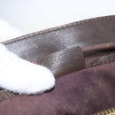 CELINE C Macadam Canvas Hand Bag Suede Brown Gold Auth bs32980-12