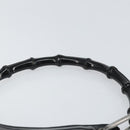 GUCCI Bamboo Hand Bag Patent leather Silver Black 001 1998 3008 Auth bs32983-14