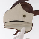Christian Dior Saddle Waist bag Canvas Leather White Auth bs32984-10