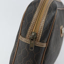 Christian Dior Honeycomb Canvas Clutch Bag PVC Black Auth bs32985-10
