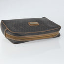 Christian Dior Honeycomb Canvas Clutch Bag PVC Black Auth bs32985-5