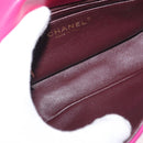 CHANEL Matelasse Chain Shoulder Bag Cotton Pink Gold CC Auth bs32986-11