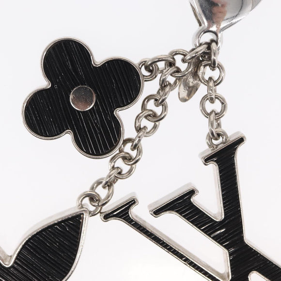 LOUIS VUITTON Bijusac Fleur Deux Charm metal Silver M65084 LV Auth bs32992