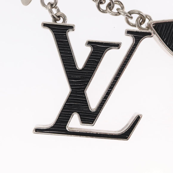 LOUIS VUITTON Bijusac Fleur Deux Charm metal Silver M65084 LV Auth bs32992